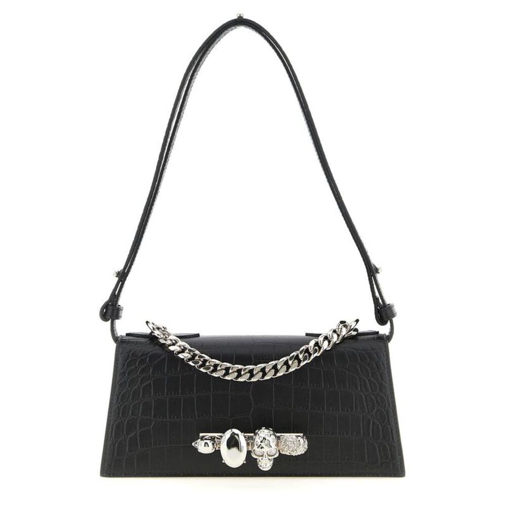 Alexander McQueen Black Calfskin Shoulder Women's Bag